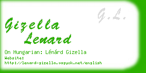 gizella lenard business card